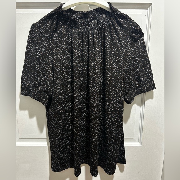 Adrianna Papell Black and Cream Blouse Elegant Top - Picture 10 of 16